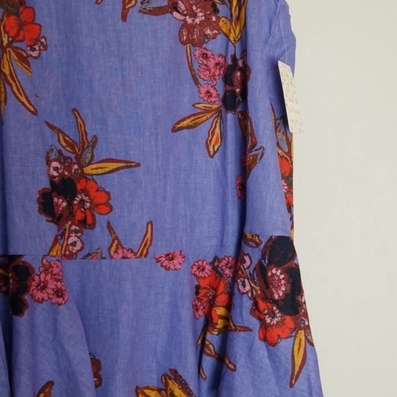 Free People Summer In Tulam Floral Tie Back Tunic - Picture 5 of 8
